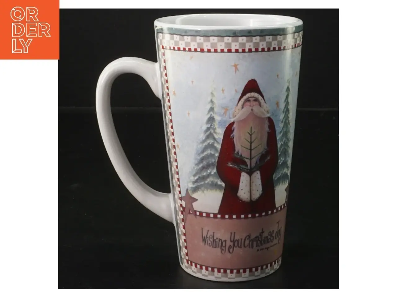 Billede 1 - Julemug med motiv (str. Ø 9 cm længde 15 cm)