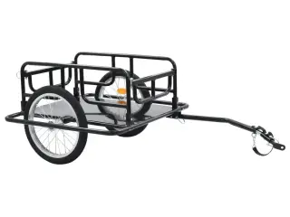 Cykelanhænger 130x73x48,5 cm stål sort