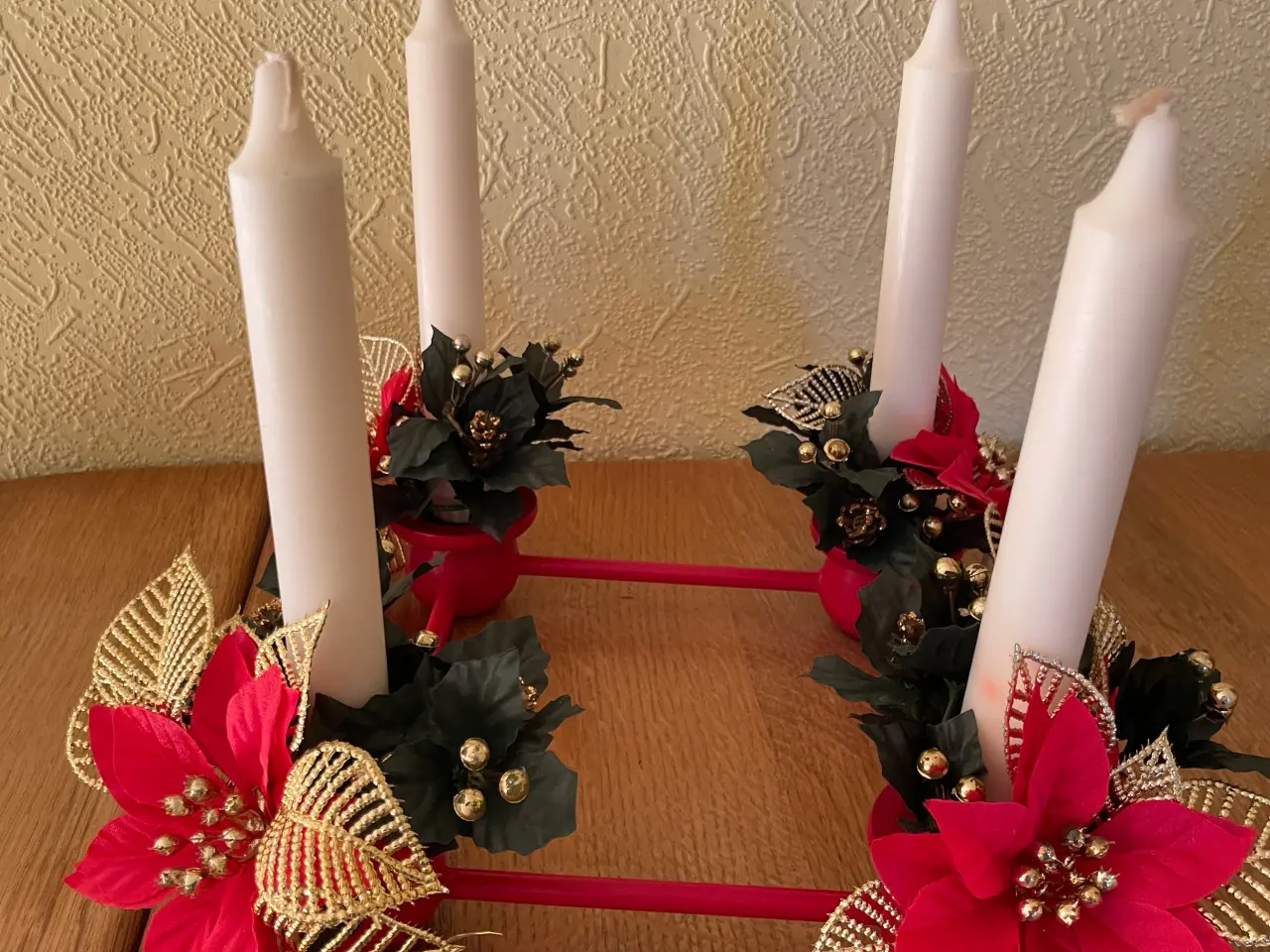 Billede 1 - Adventslysestage inkl. lys og lysmanchetter