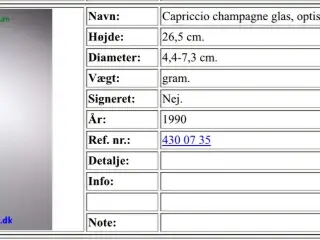 Købes CAPRICCIO champagneglas