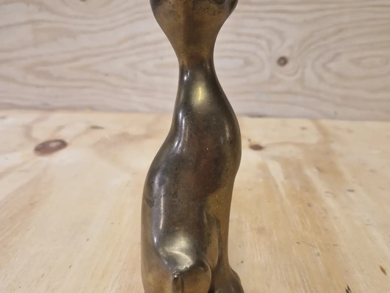 Billede 6 - 2 kattefigur I massiv messing