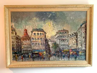Moulin Rouge Paris - oliemaleri i flot ramme