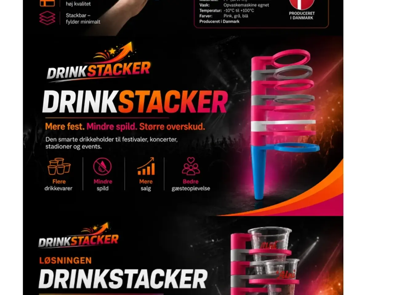 Billede 1 - Fadøl Drinkstacker