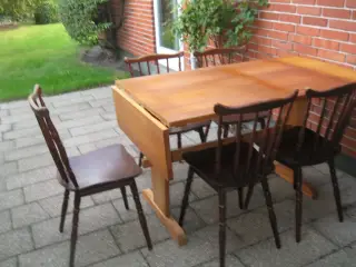 Spisebord massivt+5 Farstrup pindestole BYD