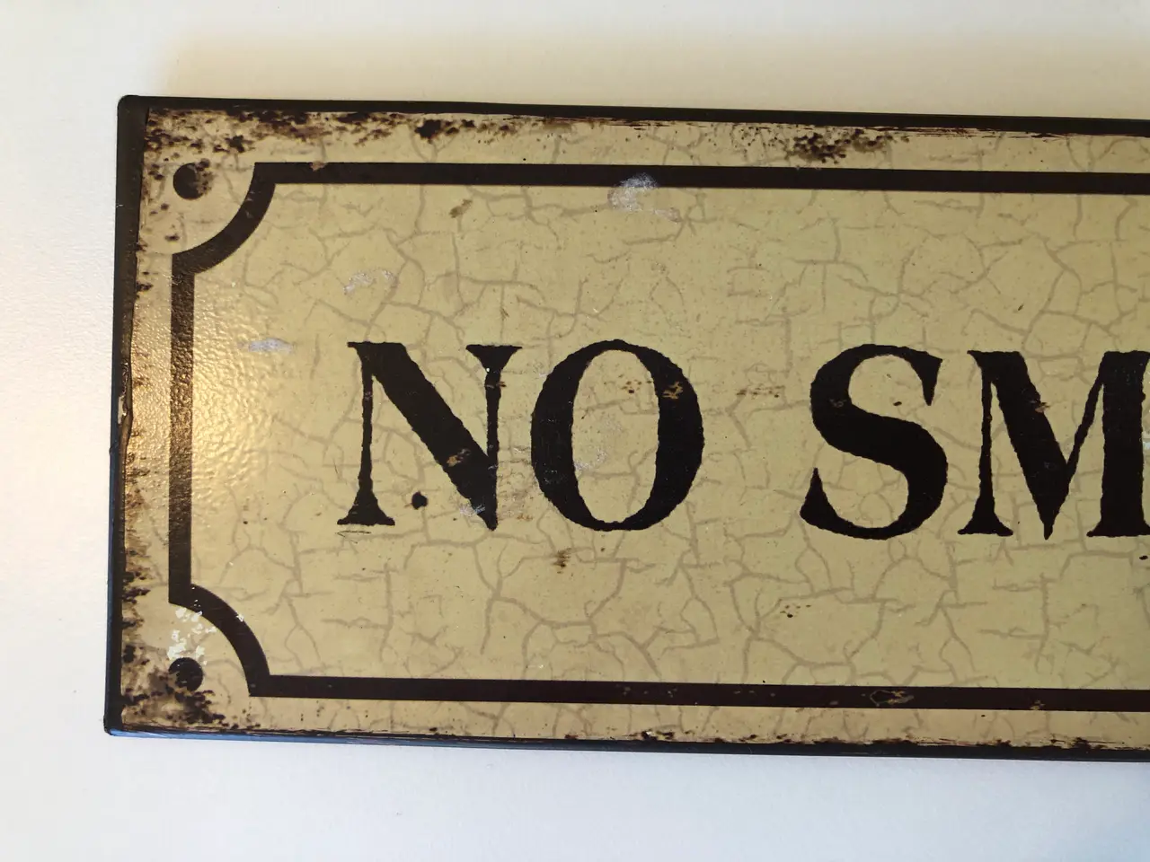 Billede 3 - Metal skilt med teksten "No smoking"
