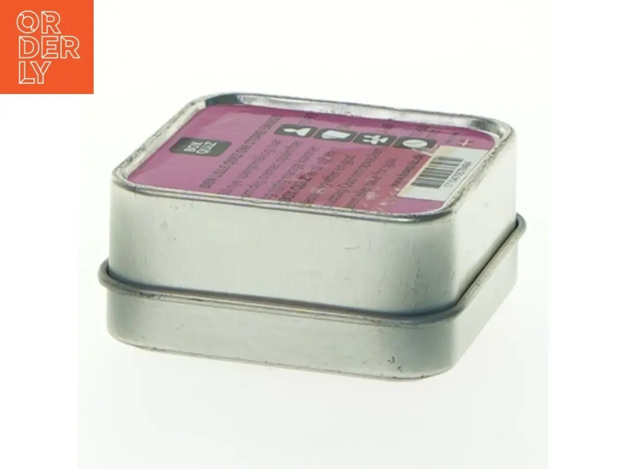 Billede 1 - Quizspil om desserter, lille metalæske (str. 6x6x3 cm)
