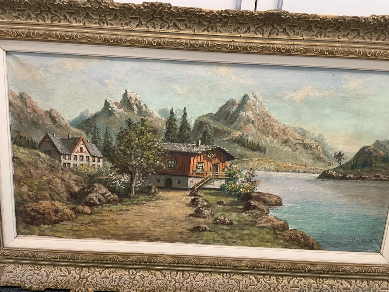 Billede 12 - Håndmalet dekorationsmaleri på lærred 85 × 45 cm