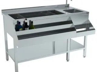 Combisteel bardisk – 140 x 74 x 90 cm