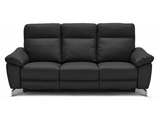 Selesta Recliner 3 pers. lædersofa sort