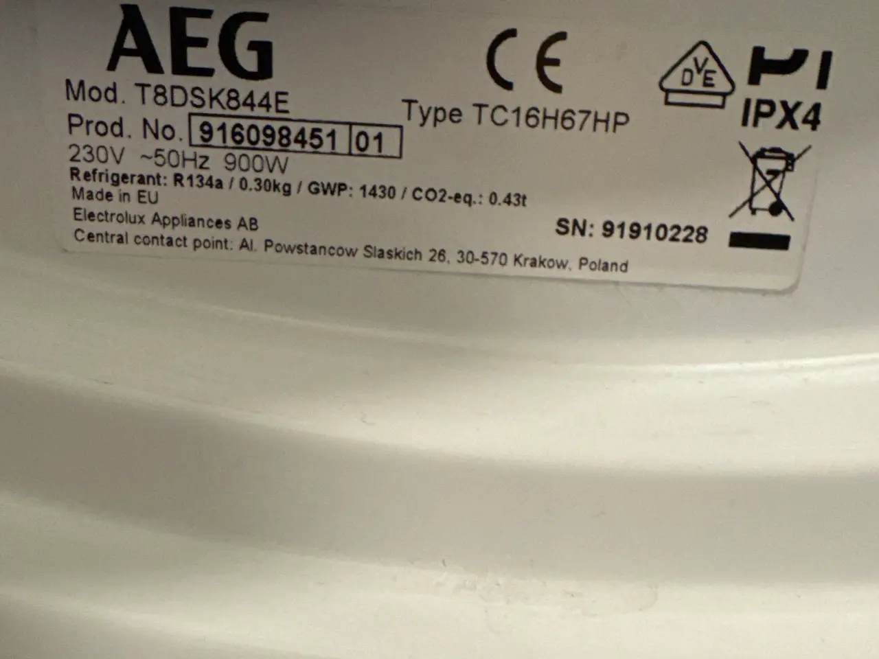 Billede 4 - AEG Vaskemaskine og Tørretumbler
