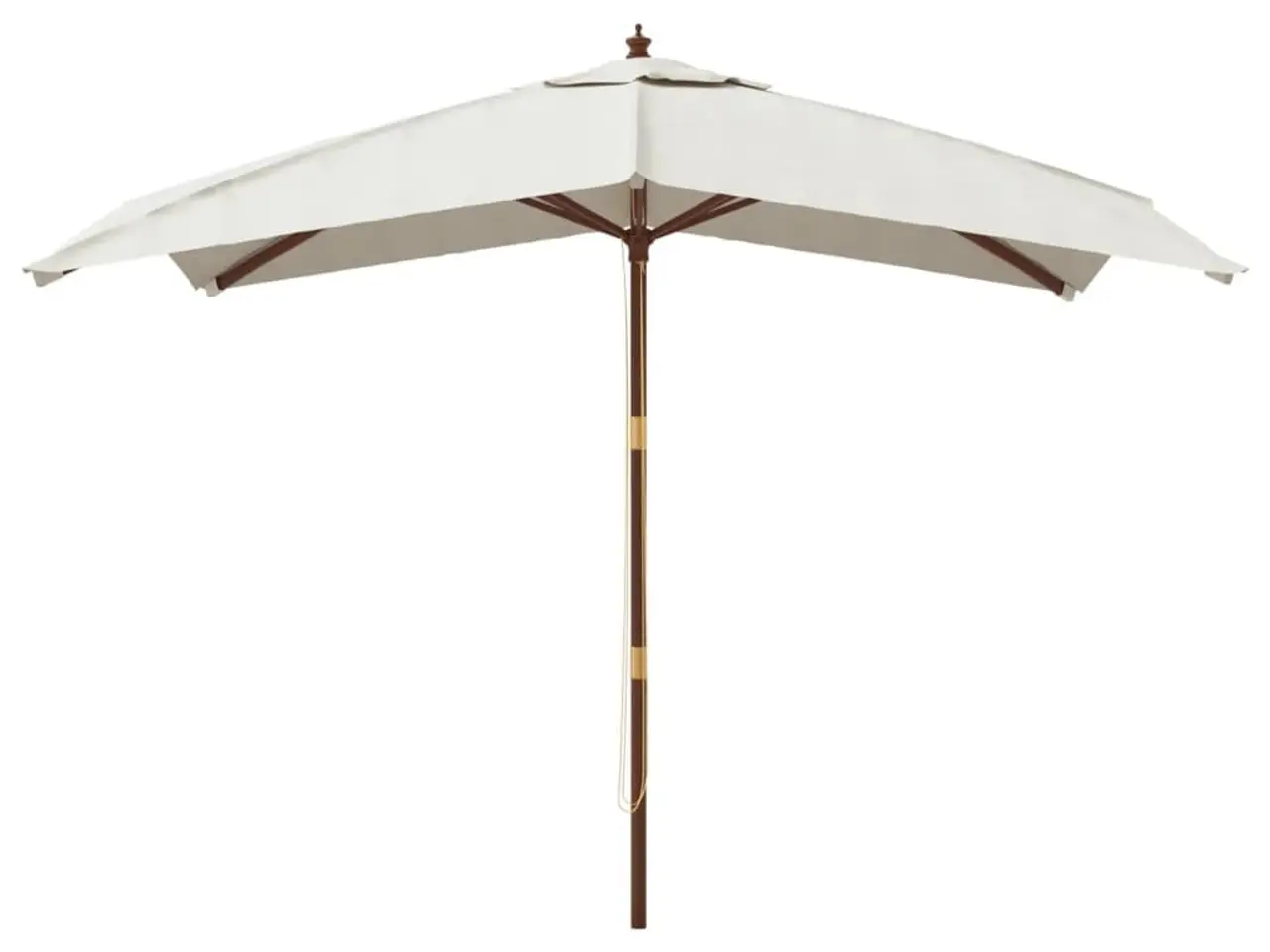 Billede 3 - Haveparasol med træstang 300 × 300 × 273 cm - sandfarvet