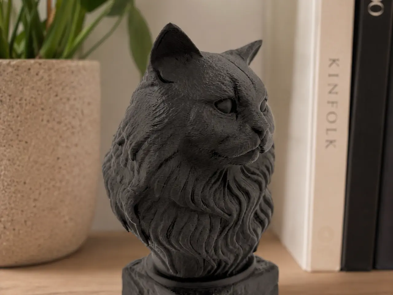 Billede 1 - Katte skulptur - 15 cm