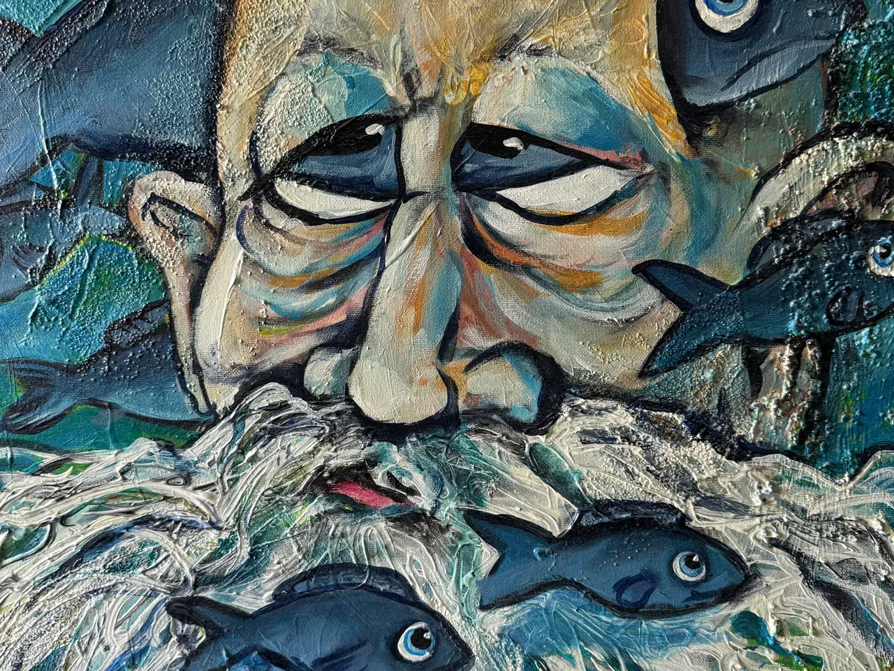 Billede 5 - Maleri af Inger Hess Ekmann – “Neptuns Tun"