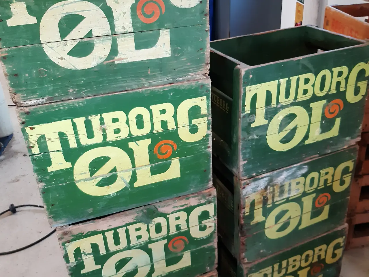 Billede 2 - Tuborg Træ ølkasser.
