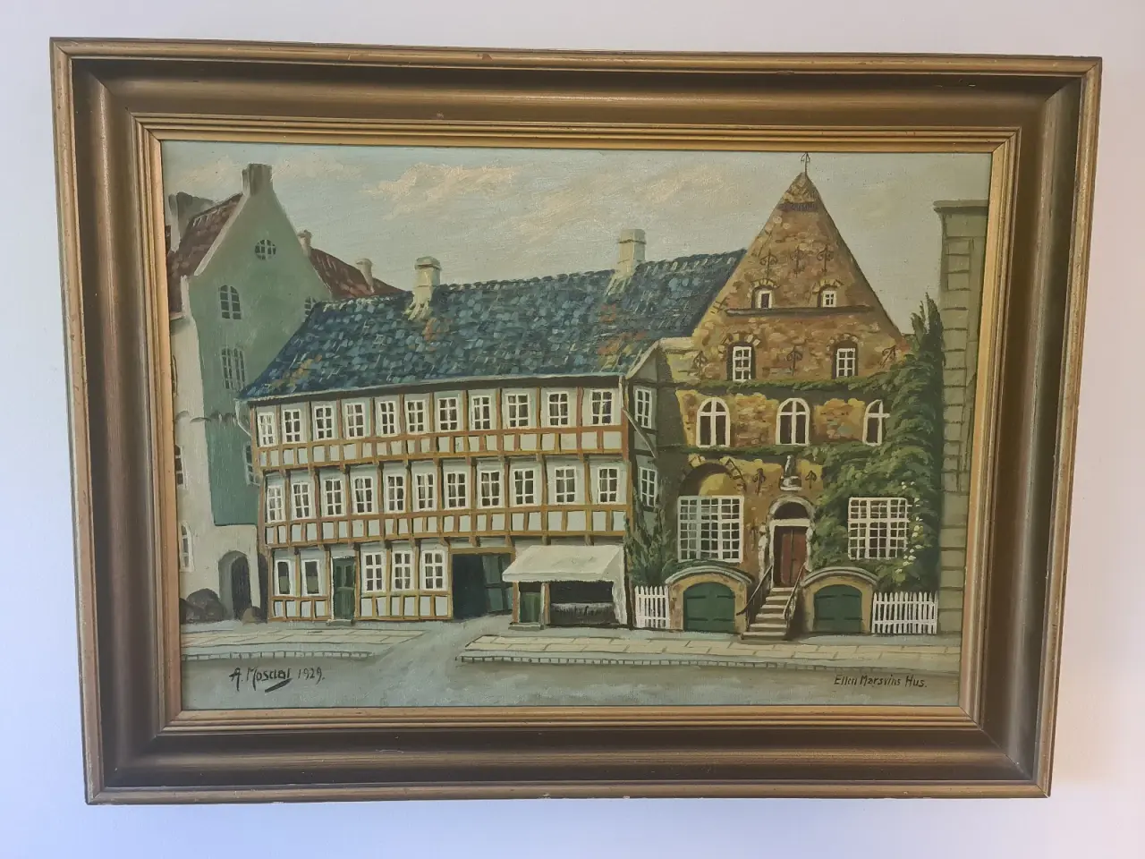 Billede 1 - A. Mosdal – Ellen Marsvins Hus i Aalborg – oliemal
