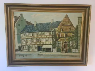 A. Mosdal – Ellen Marsvins Hus i Aalborg – oliemal
