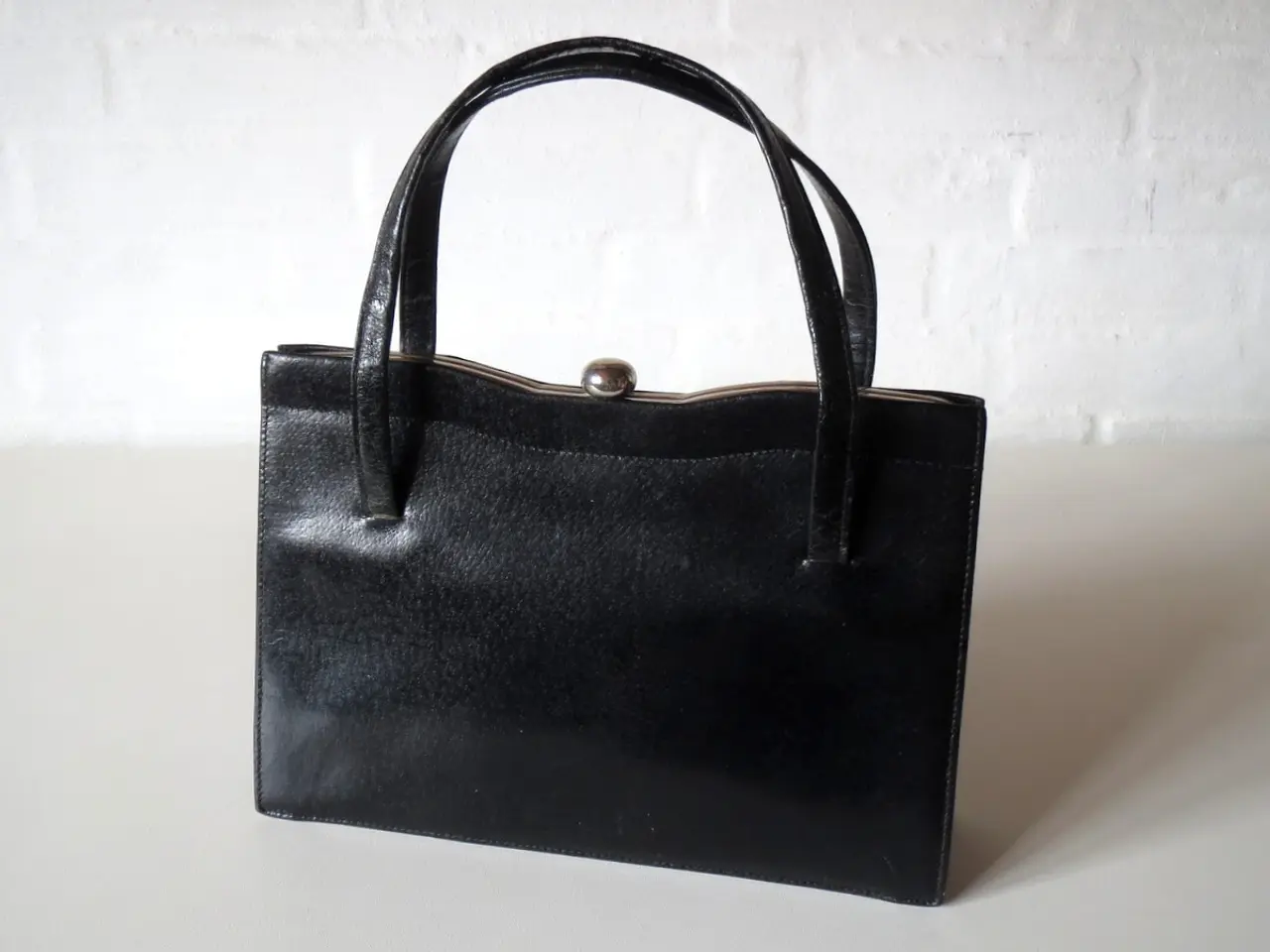 Billede 1 - Retro håndtaske skind Bon Goût