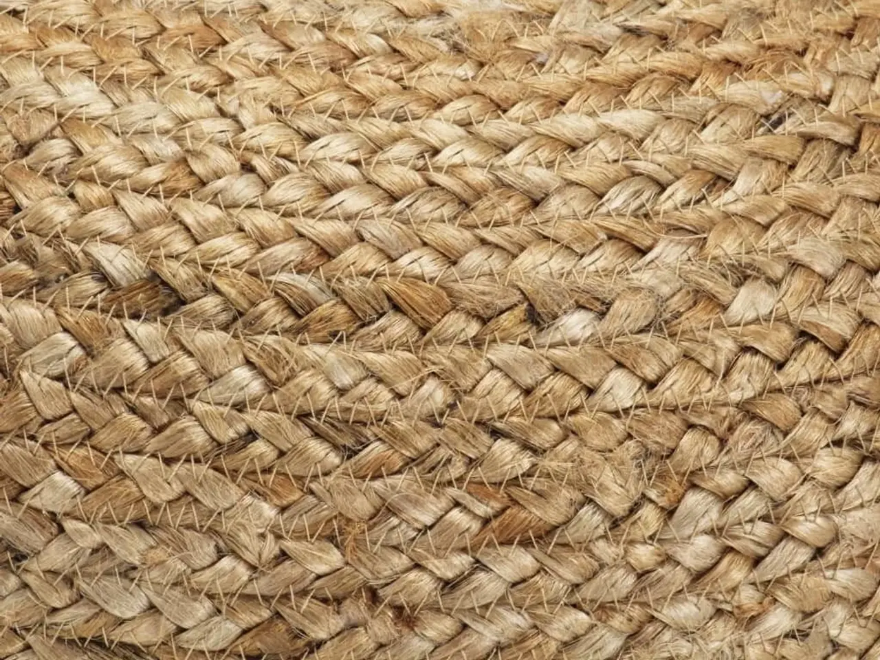 Billede 2 - Håndlavet puf i jute - 45 × 30 cm rund fodskammel
