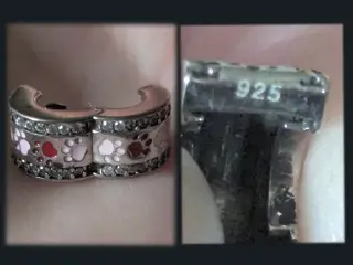 Kugle med poter og zirkoner. sterling sølv.
