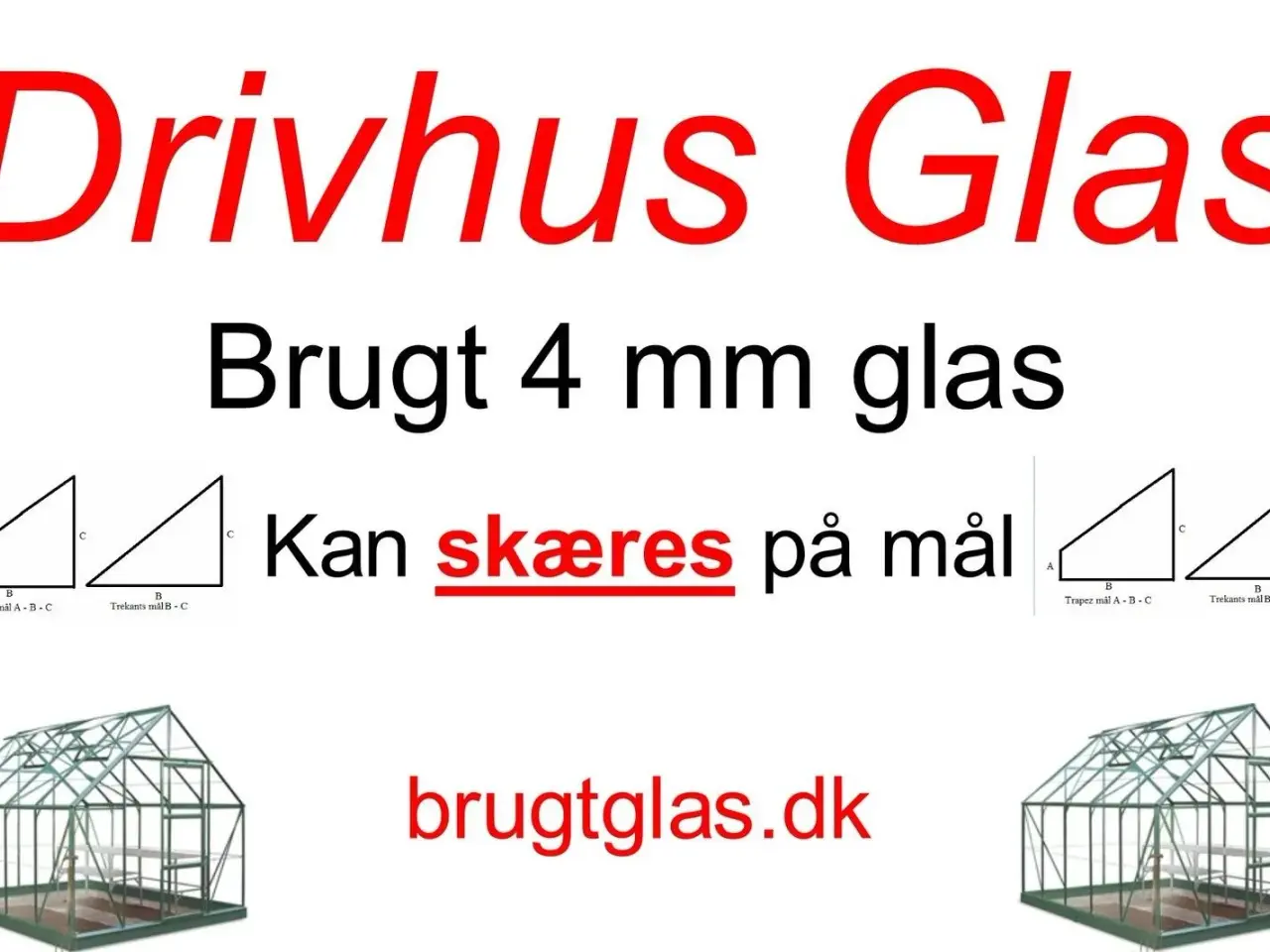 Billede 1 - 4 mm drivhus glas til skærres på mål