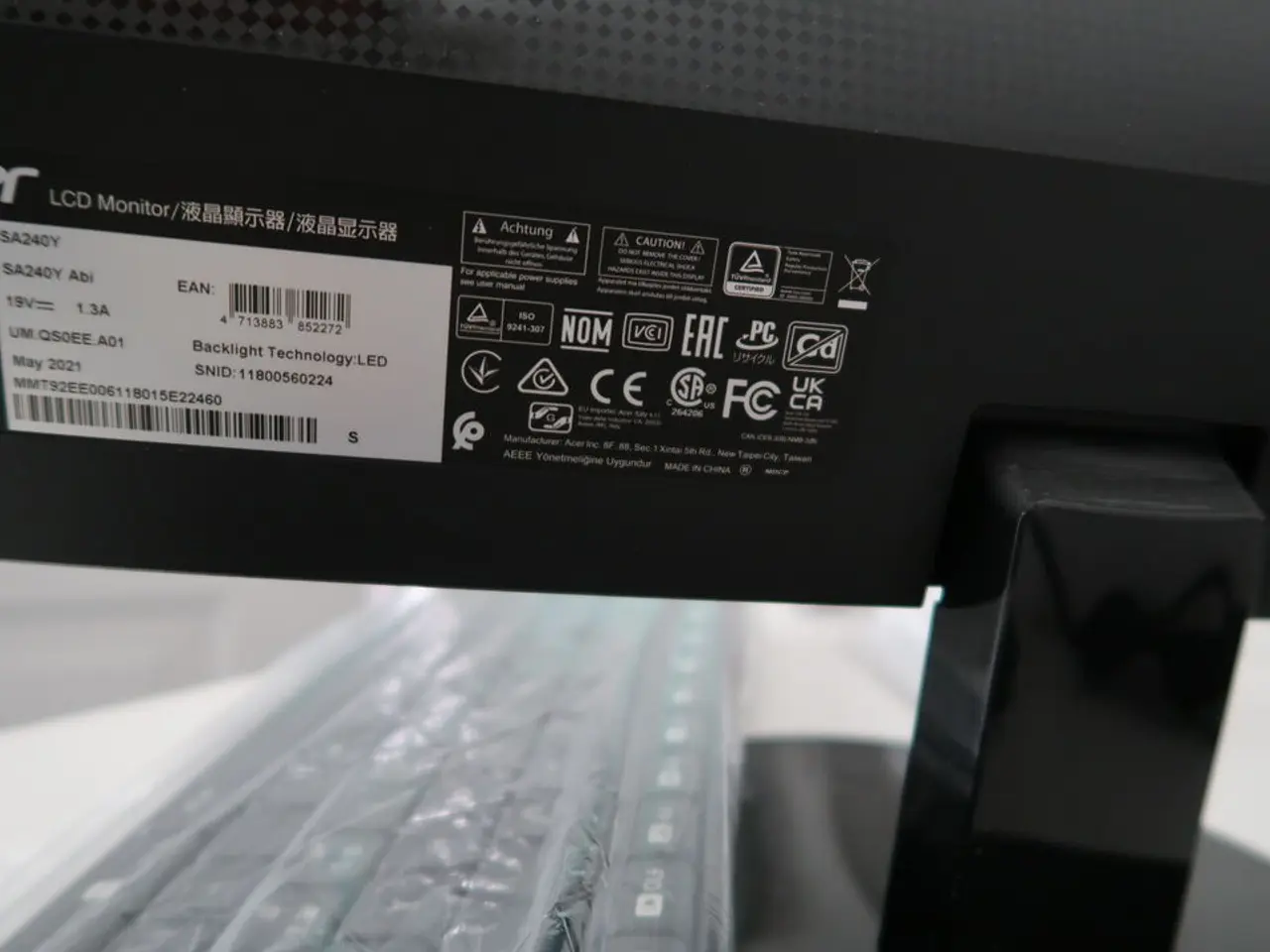 Billede 4 - Computerskærm ACER SA240Y med tastatur og mus