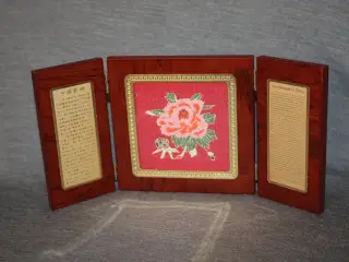 Yun Brocade of China Silke og træ souvenir 13 cm