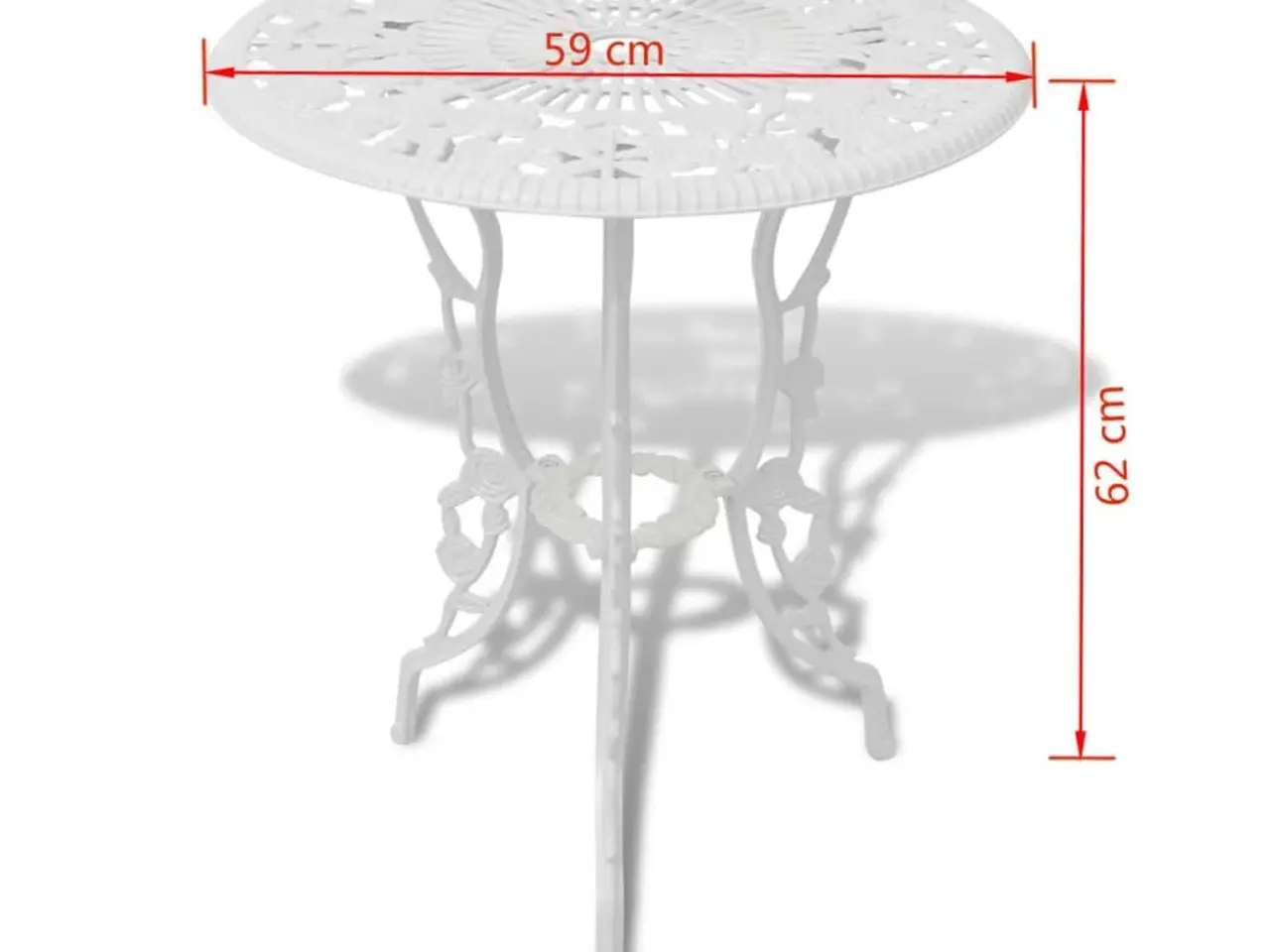 Billede 9 - Bistrosæt i støbt aluminium - 3 dele, hvid