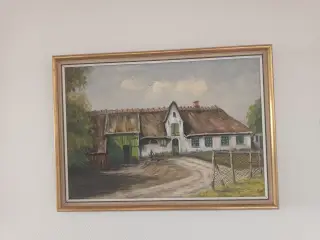 Maleri Bredde 62,5 cm Højde 45 cm Signeret af PN