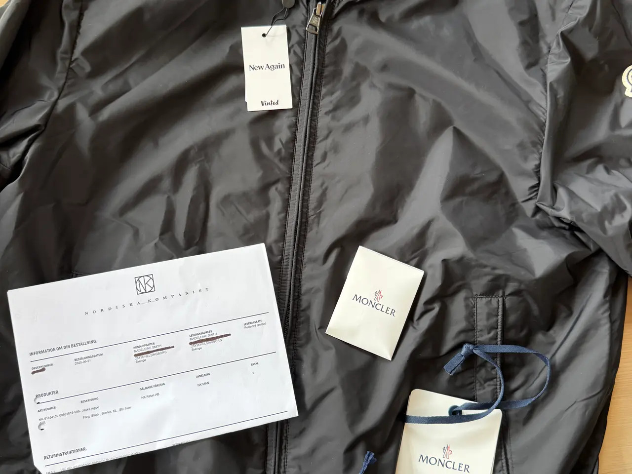 Billede 2 - Moncler Reppe Jacket Black XL (Str. 4) – Som Ny!!