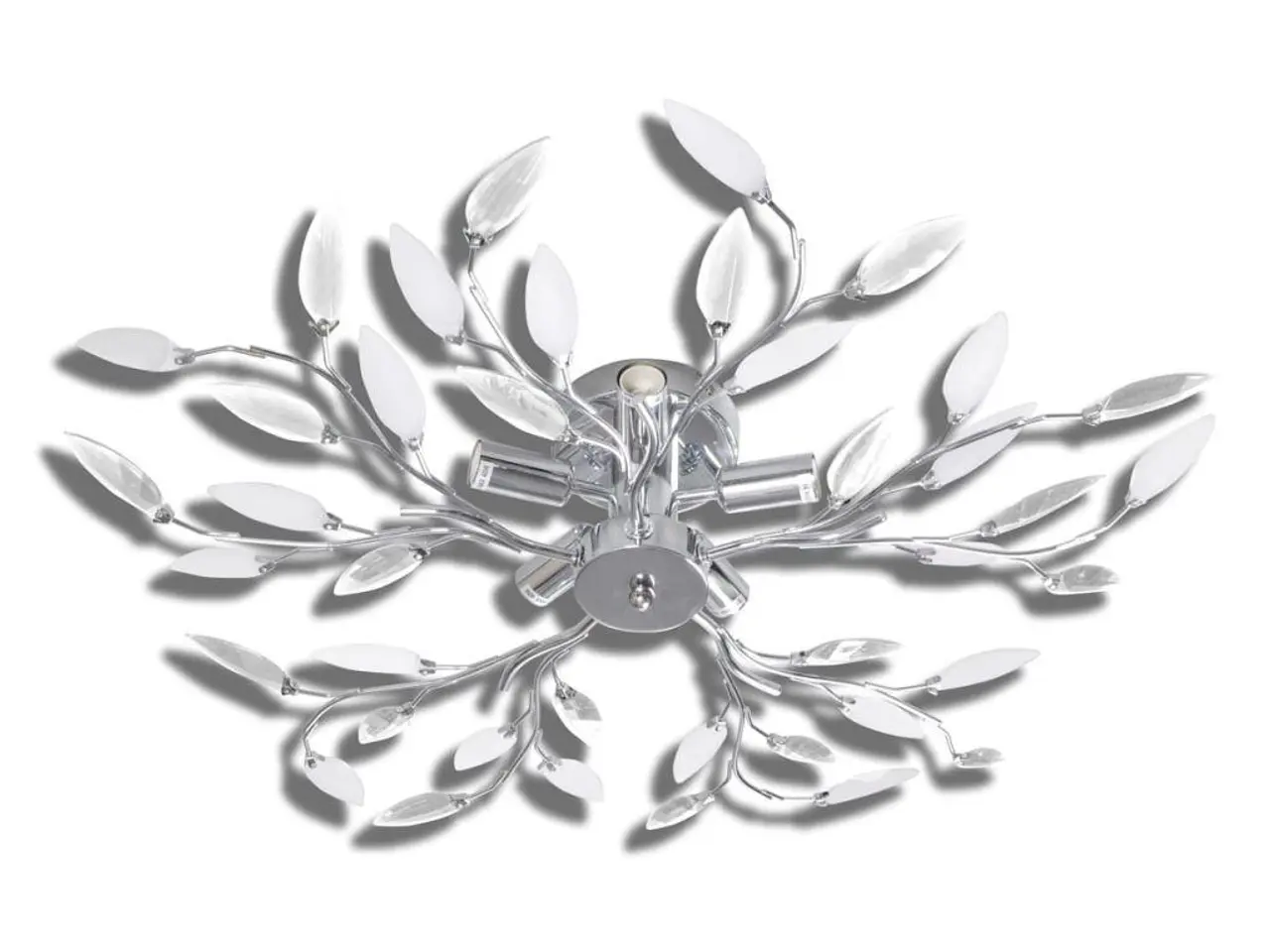 Billede 2 - Loftlampe med akrylblade til 5 x E14 - hvid/transparent