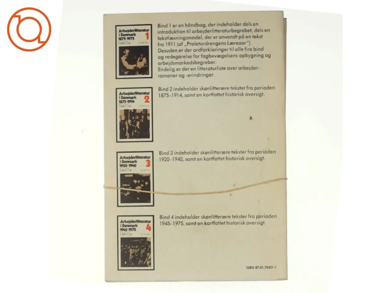 Billede 3 - Arbejderlitteratur i Danmark 1-4 af Eskild Due (bog)