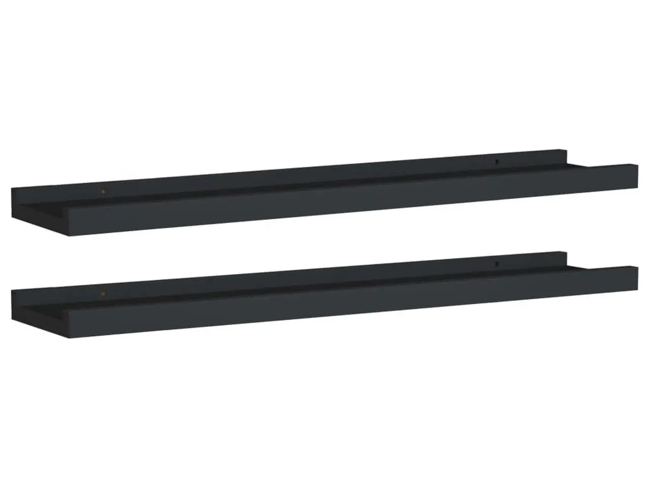 Billede 2 - Gallerihylder 2 stk. - 60 × 9 × 3 cm, MDF, sort