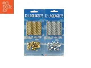 Lagkagelys med holdere (str. 2 pakker. af 12 styk i hver)
