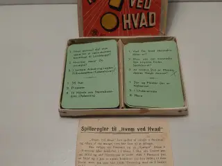 Hvem ved Hvad. Quizspil. Før 1948.