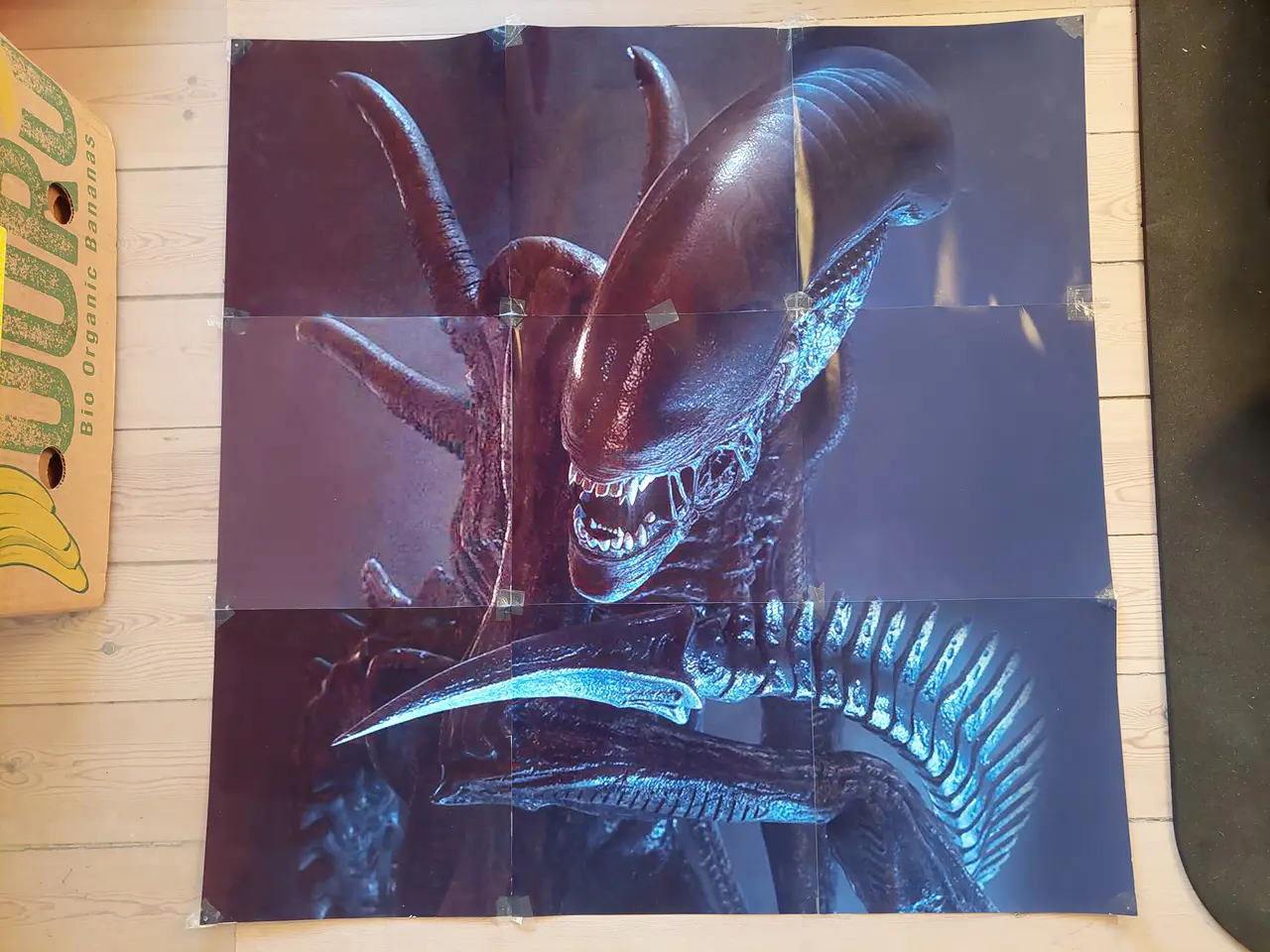 Billede 1 - Stor Alien Xenomorph Sci-Fi Plakat – 90 x 90 cm