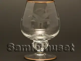 Lyngby Måge Cognacglas. H:85 mm. Nye glas.