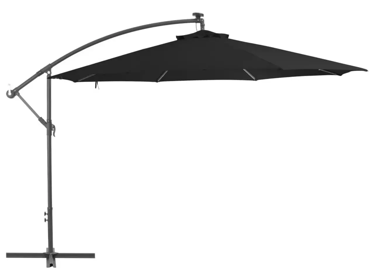Billede 1 - Hængeparasol 350 cm med aluminiumsstang sort