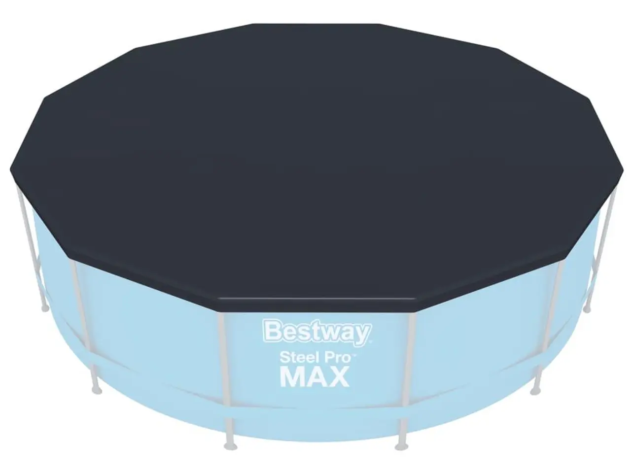 Billede 2 - Bestway Flowclear poolovertræk 366 cm - antracitgrå