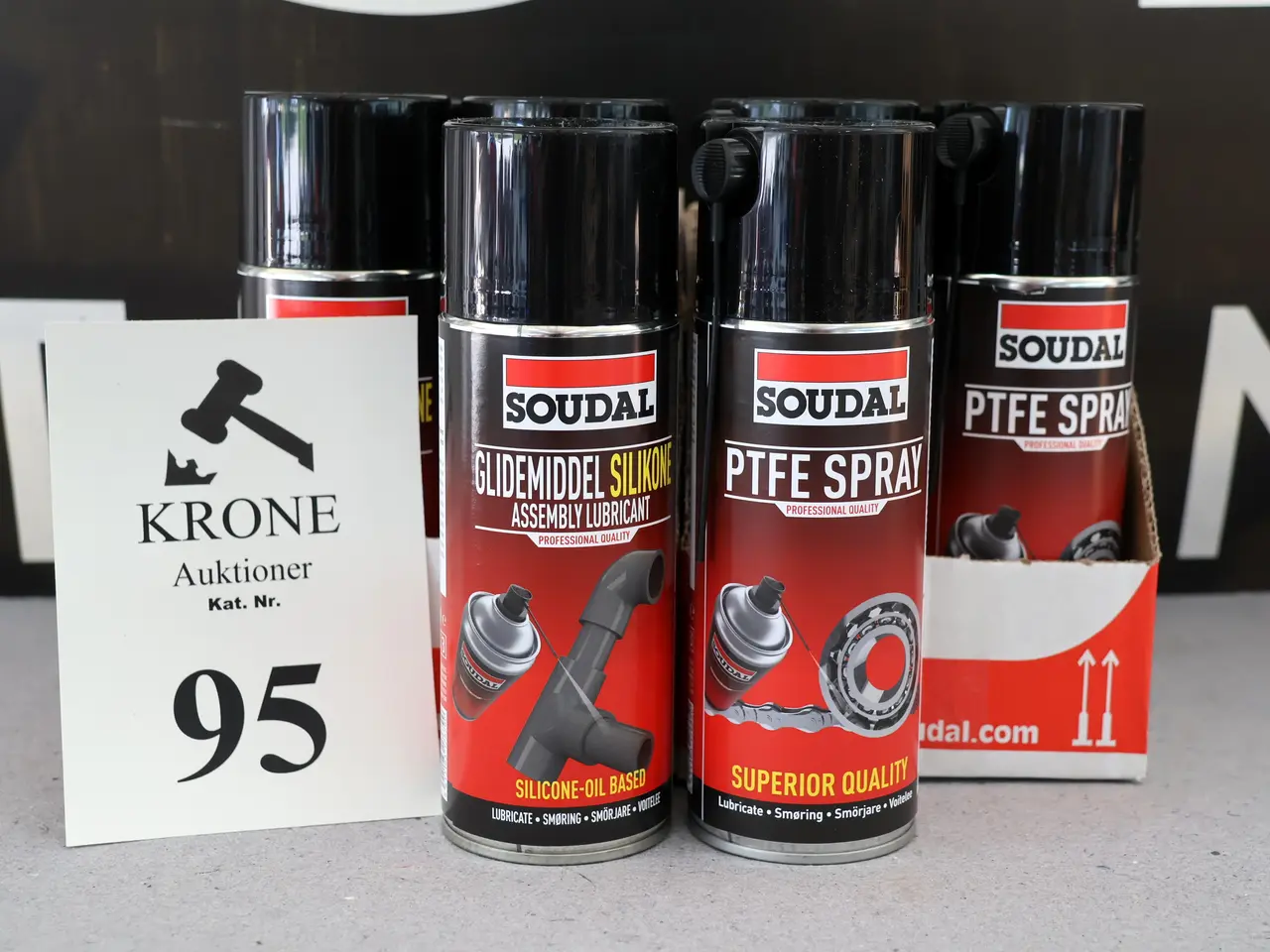 Billede 1 - 12 Stk Soudal spray: Glidemiddel silikone og PTFE