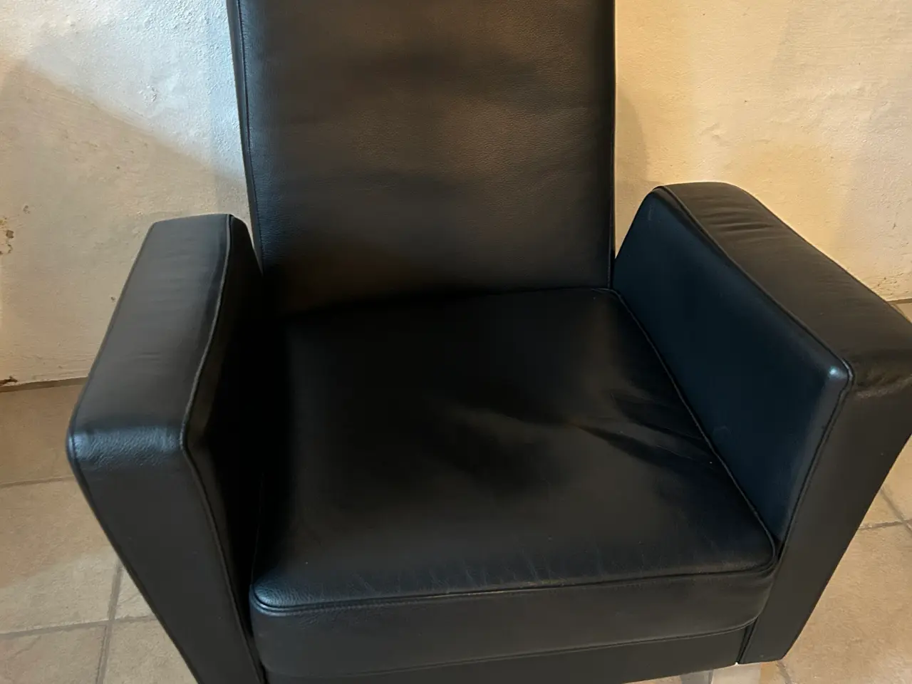 Billede 3 - Lænestole i sort læder design aviator