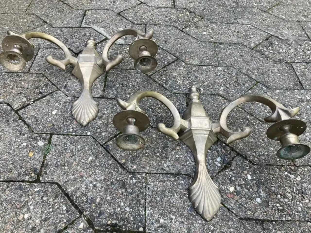 Billede 3 - Lysestager til væg – metal 