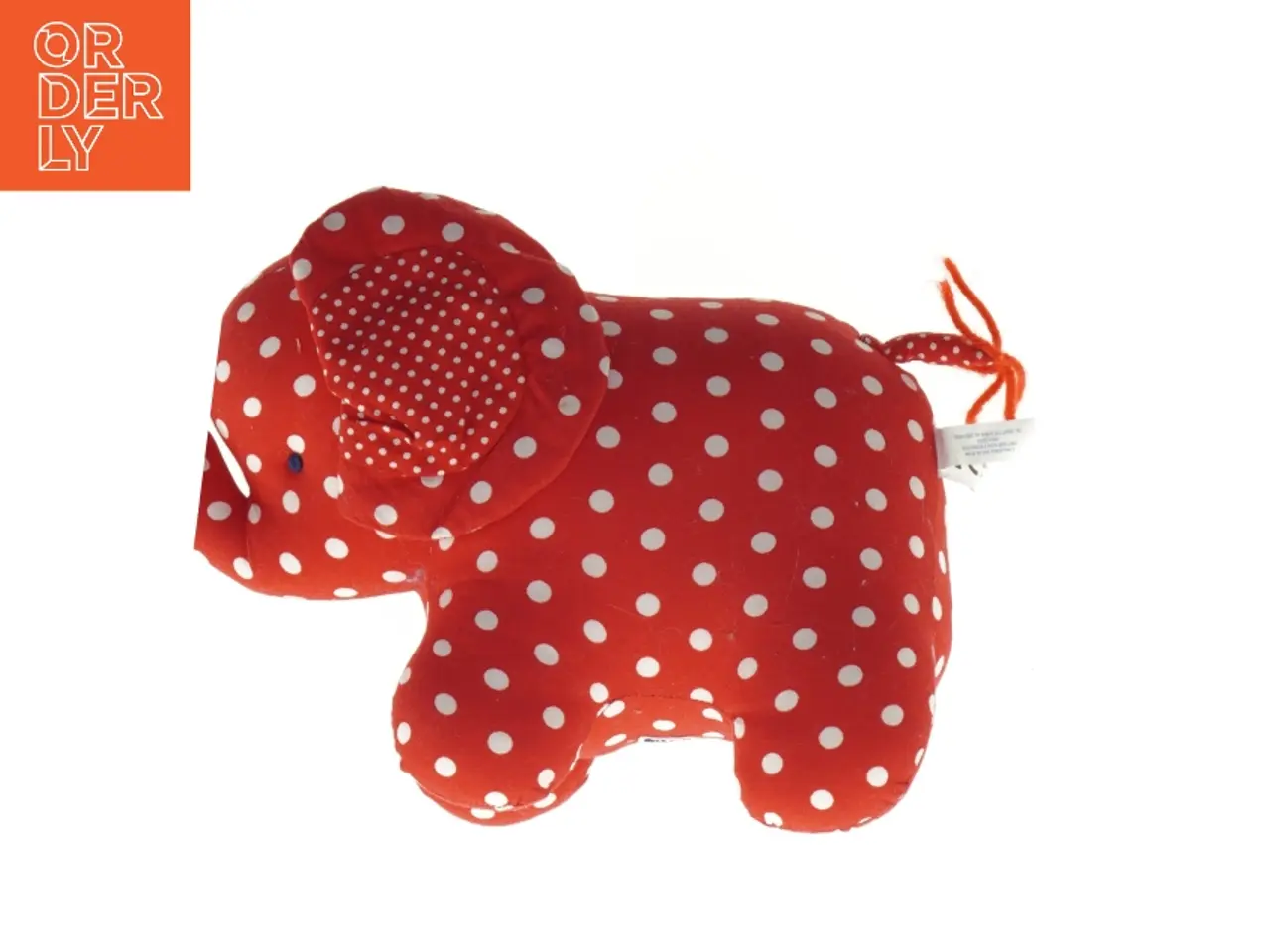 Billede 2 - Rødt plysdyr hund (str. 26 x 20 cm)