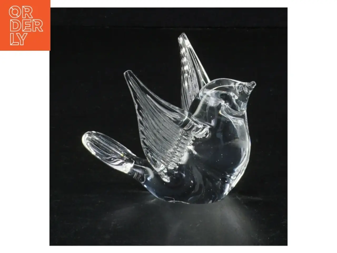 Billede 1 - Glasfugl figur (str. 7 x 9 x 7 cm)