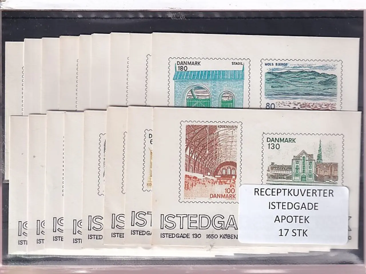 Billede 1 - Receptkuverter - Istedgade Apotek - 17 Stk.