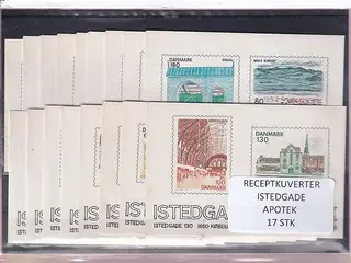 Receptkuverter - Istedgade Apotek - 17 Stk.