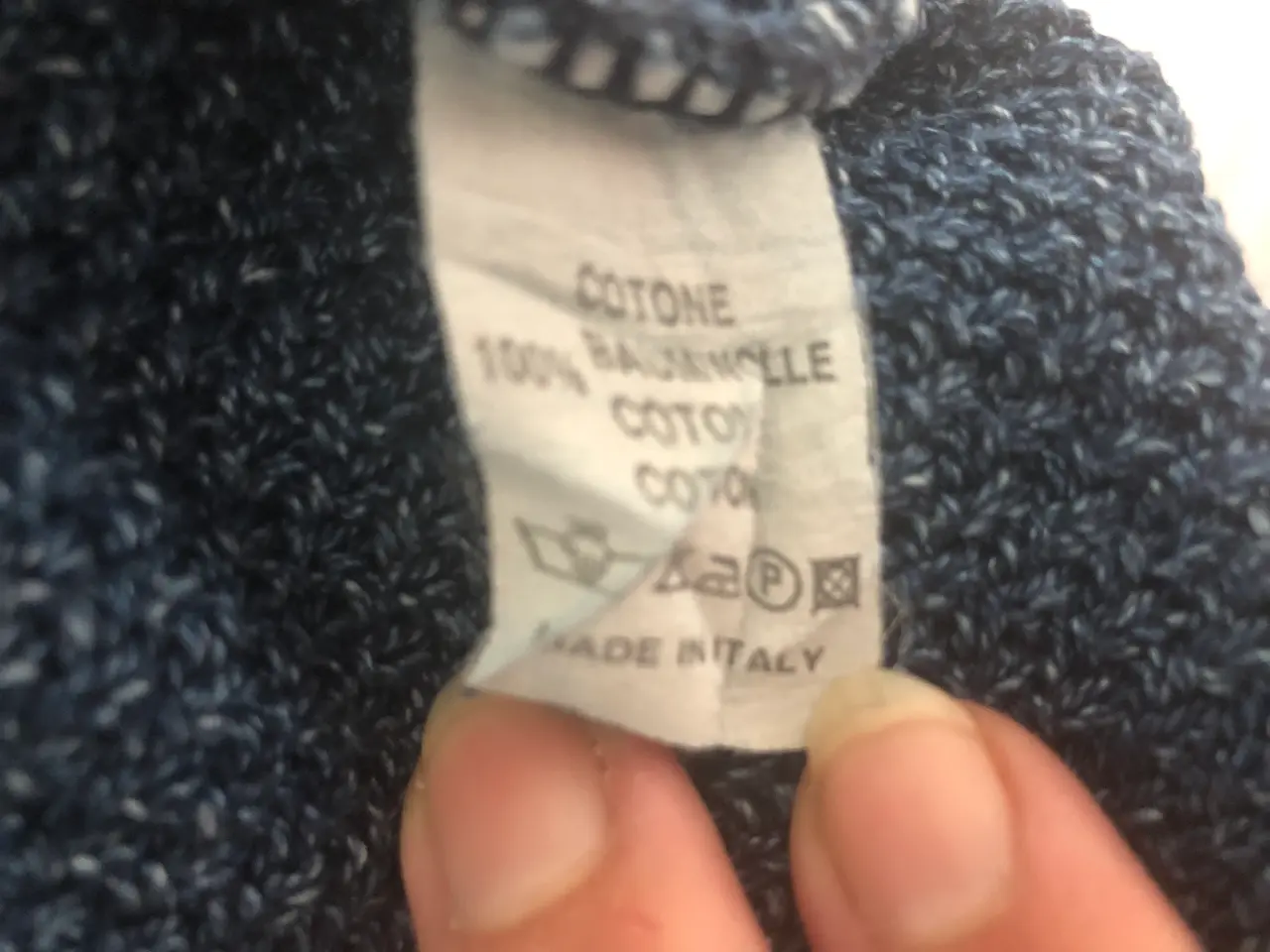Billede 2 - Sweater med krave i strik fra RON i mørkeblå