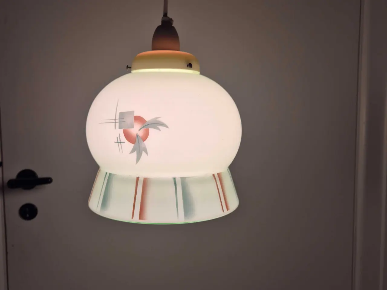 Billede 9 - Den smukkeste retrolampe i grønt glas