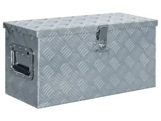 Aluminiumskasse 61,5 x 26,5 x 30 cm sølvfarvet