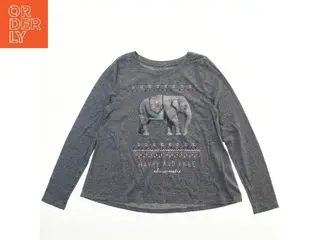 Langærmet t-shirt med elefantmotiv fra Abercrombie (str. 140)