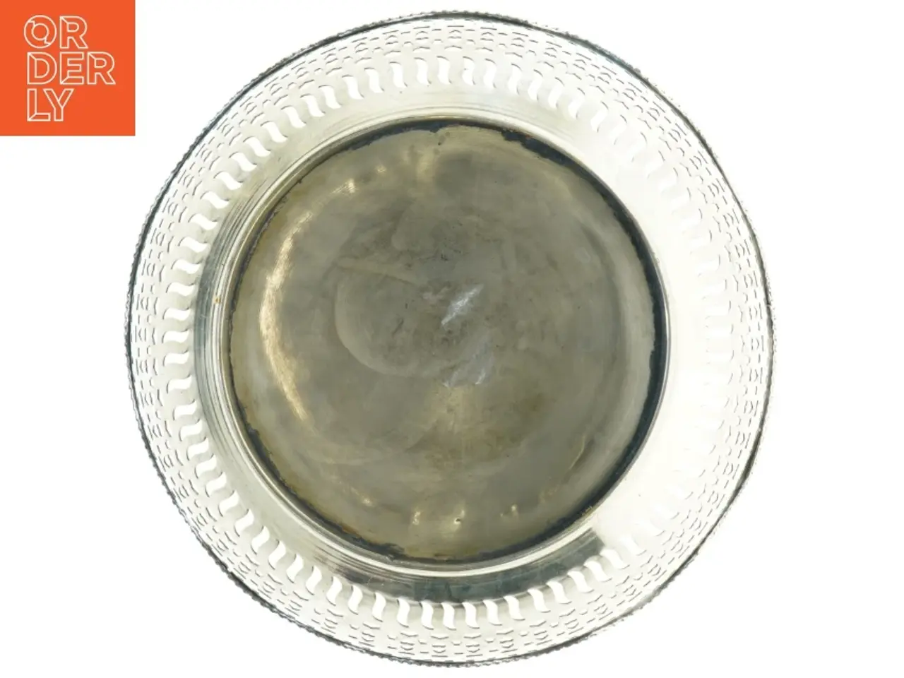 Billede 2 - Sølvfarvet udskåret skål (str. 27 x 11 cm)